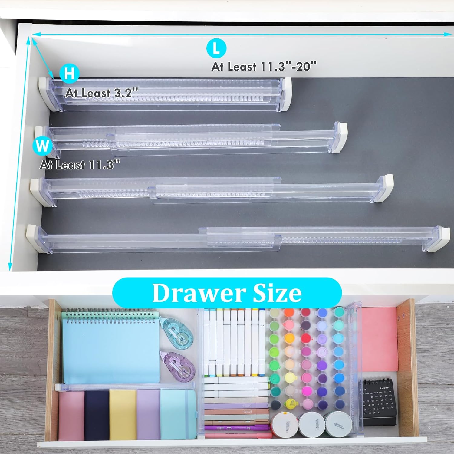 1/4/6/8-Pack Adjustable Drawer - Home Improvement Outlet Stores บทวิจารณ์และราคา