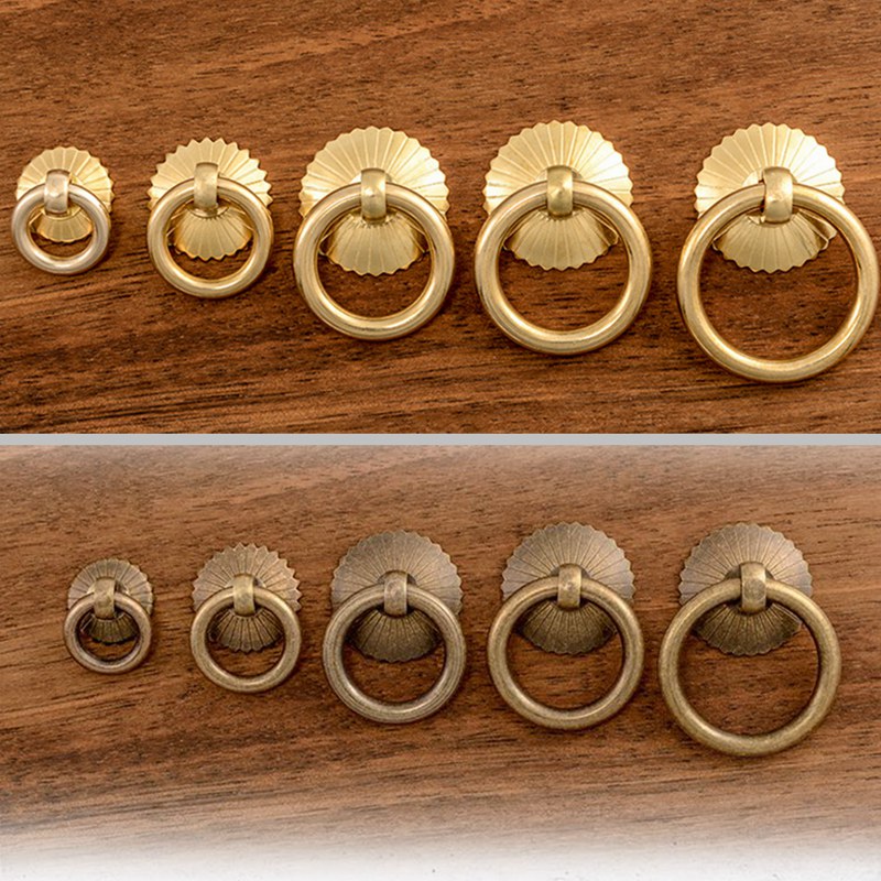 Vintage Brass Cabinet Ring Kno - Cabinet Handle Pull บทวิจารณ์และราคา