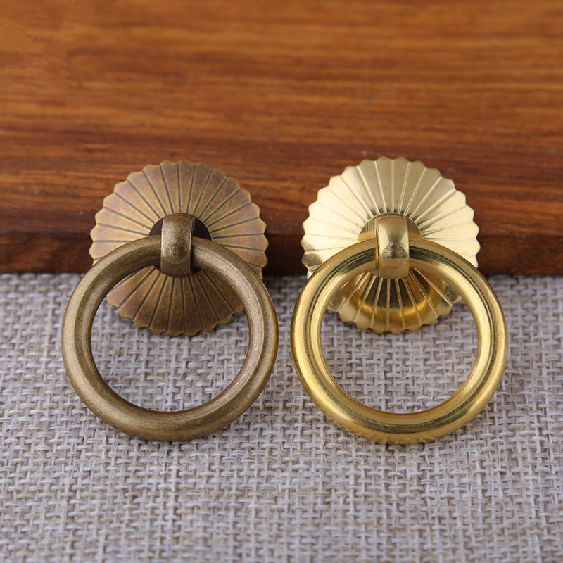 Vintage Brass Cabinet Ring Kno - Cabinet Handle Pull บทวิจารณ์และราคา