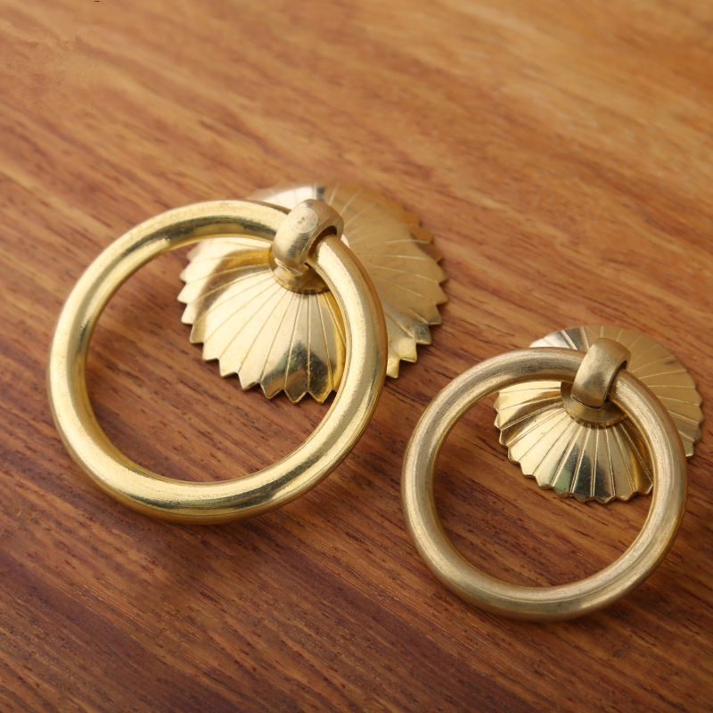 Vintage Brass Cabinet Ring Kno - Cabinet Handle Pull บทวิจารณ์และราคา