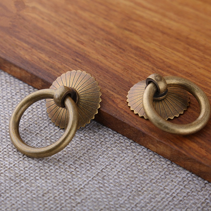 Vintage Brass Cabinet Ring Kno - Cabinet Handle Pull บทวิจารณ์และราคา