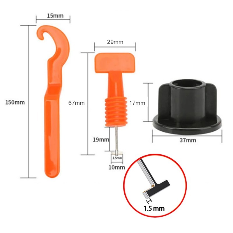 51Pcs Floor Tile Leveling Syst - Tile Leveling Clip บทวิจารณ์และราคา