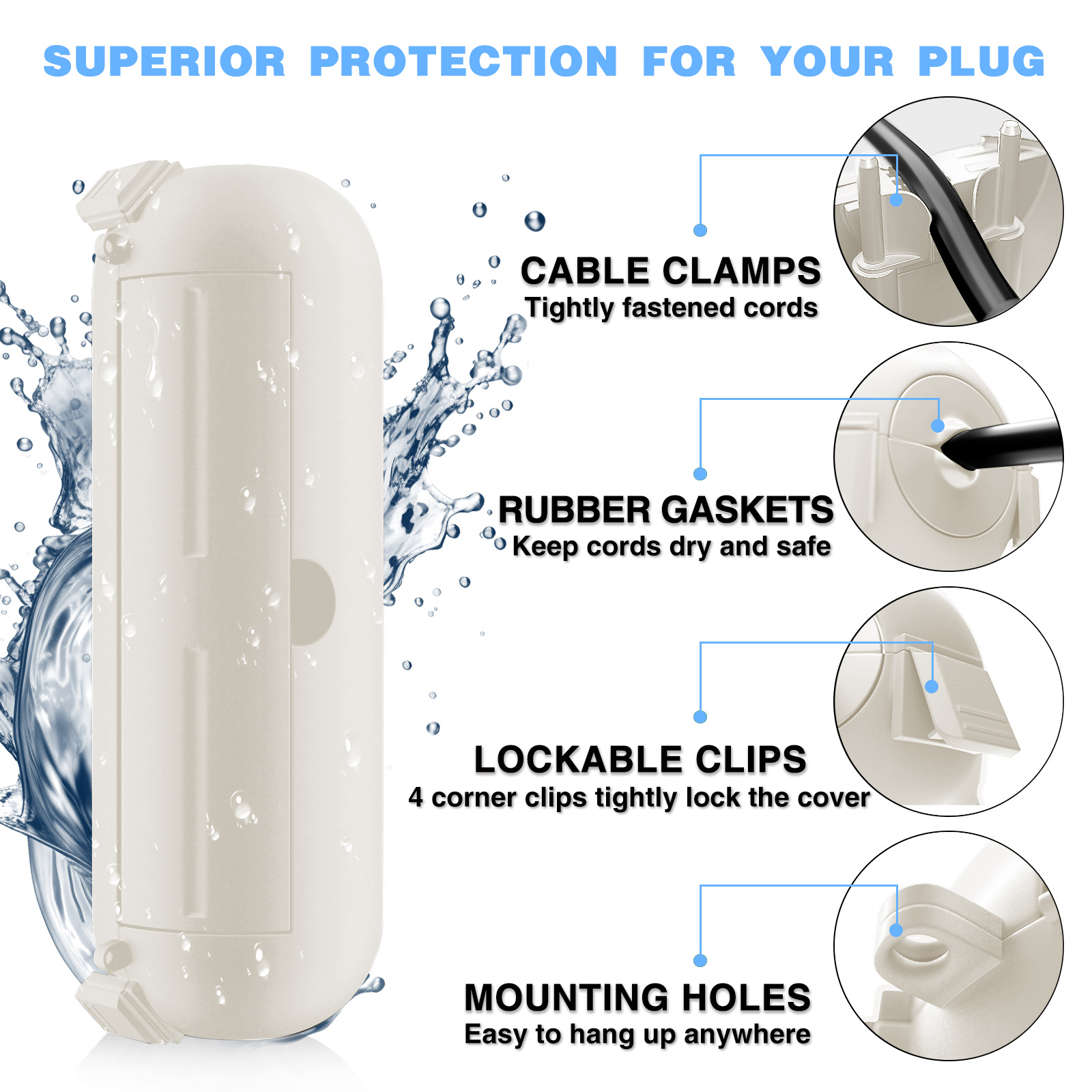 2 Pack Waterproof Outdoor Conn - Electrical Outlet Cover บทวิจารณ์และราคา