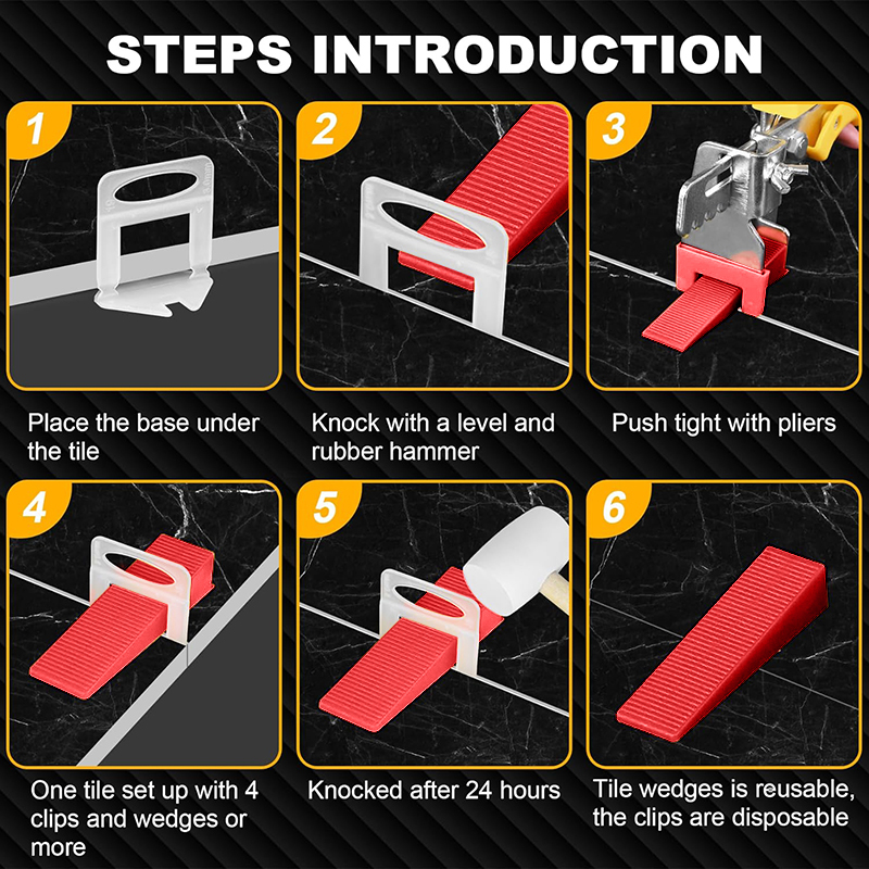 Tile Leveling System with Tile - Tile Leveling Clip บทวิจารณ์และราคา