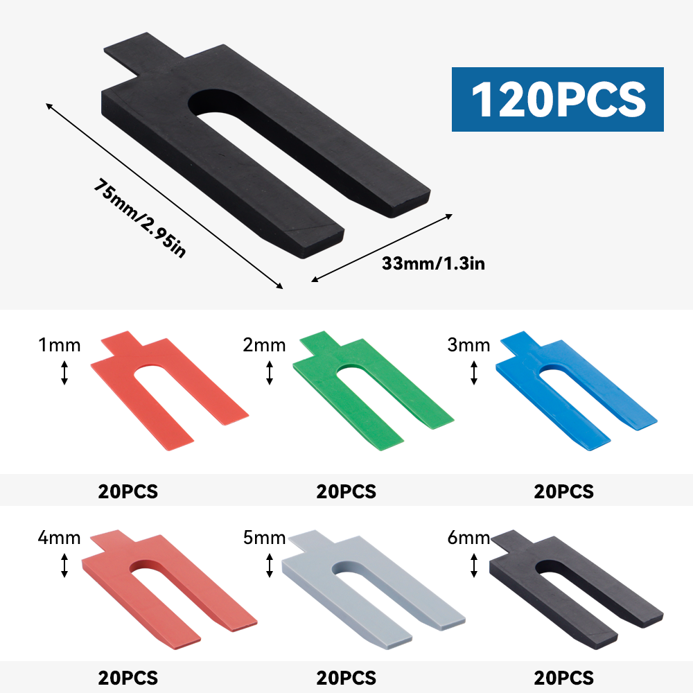 120PCS Reusable U-shape Cerami - Tile Leveling Clip บทวิจารณ์และราคา