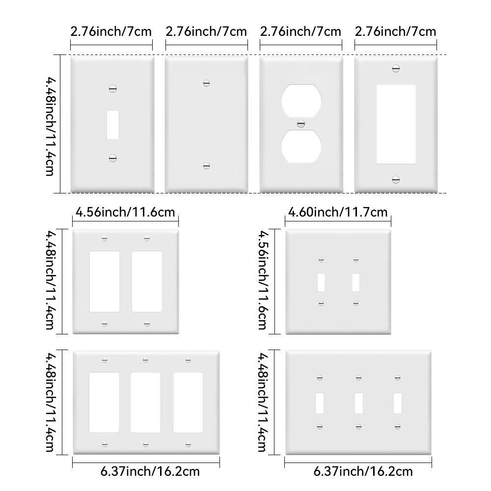 10pcs of Wall Panel Light Swit - Electrical Outlet Cover บทวิจารณ์และราคา