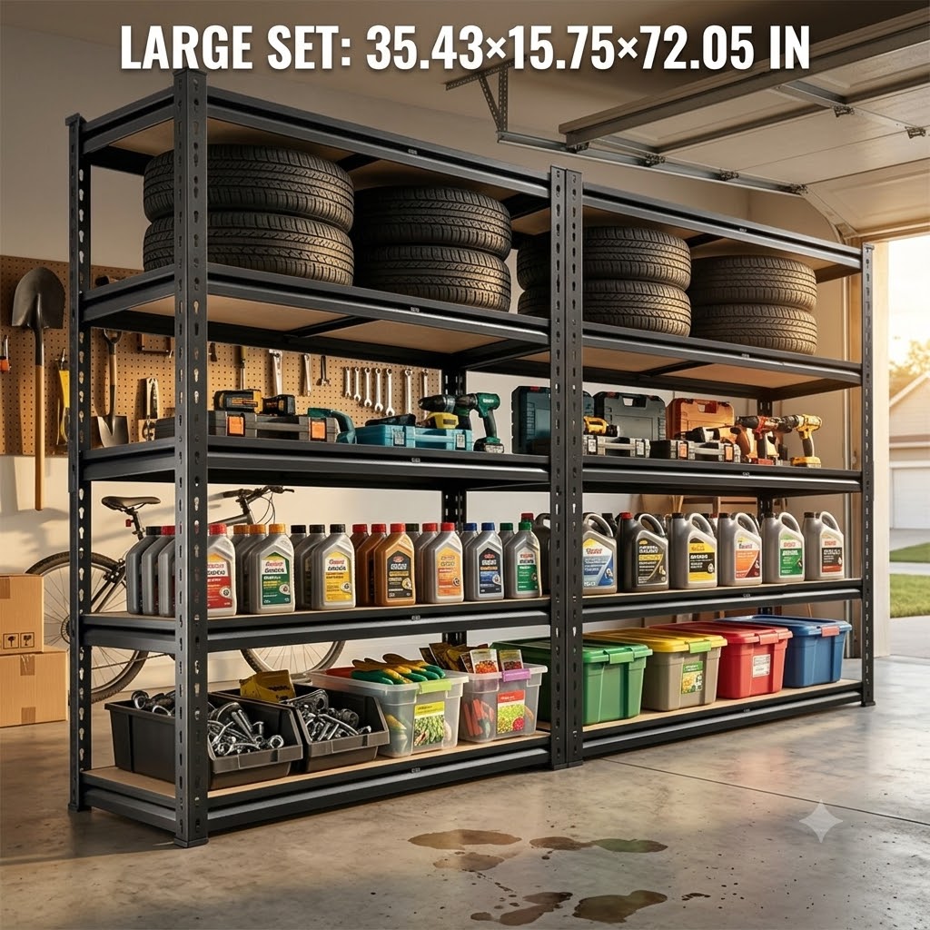 2 Pack Heavy Duty 5 Tier Stora - Home Improvement Outlet Stores บทวิจารณ์และราคา