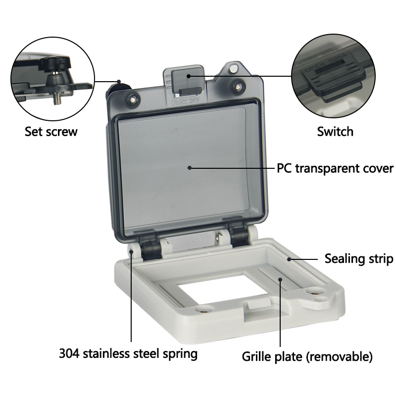Waterproof transparent window  - Electrical Outlet Cover บทวิจารณ์และราคา